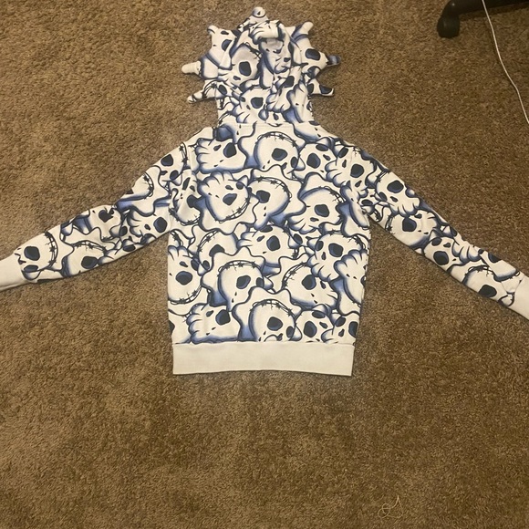 Glo Gang Jackets Coats Glo Gang Blue Skull Hoodie Poshmark